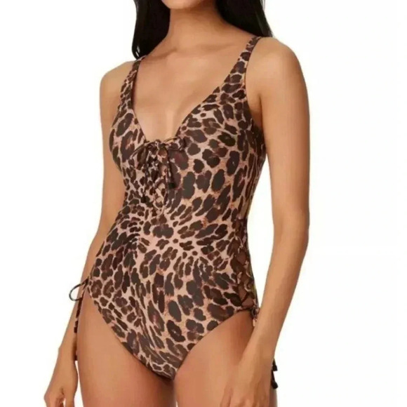 Bar III Lace Up Bathing Suit - Picture 7 of 8